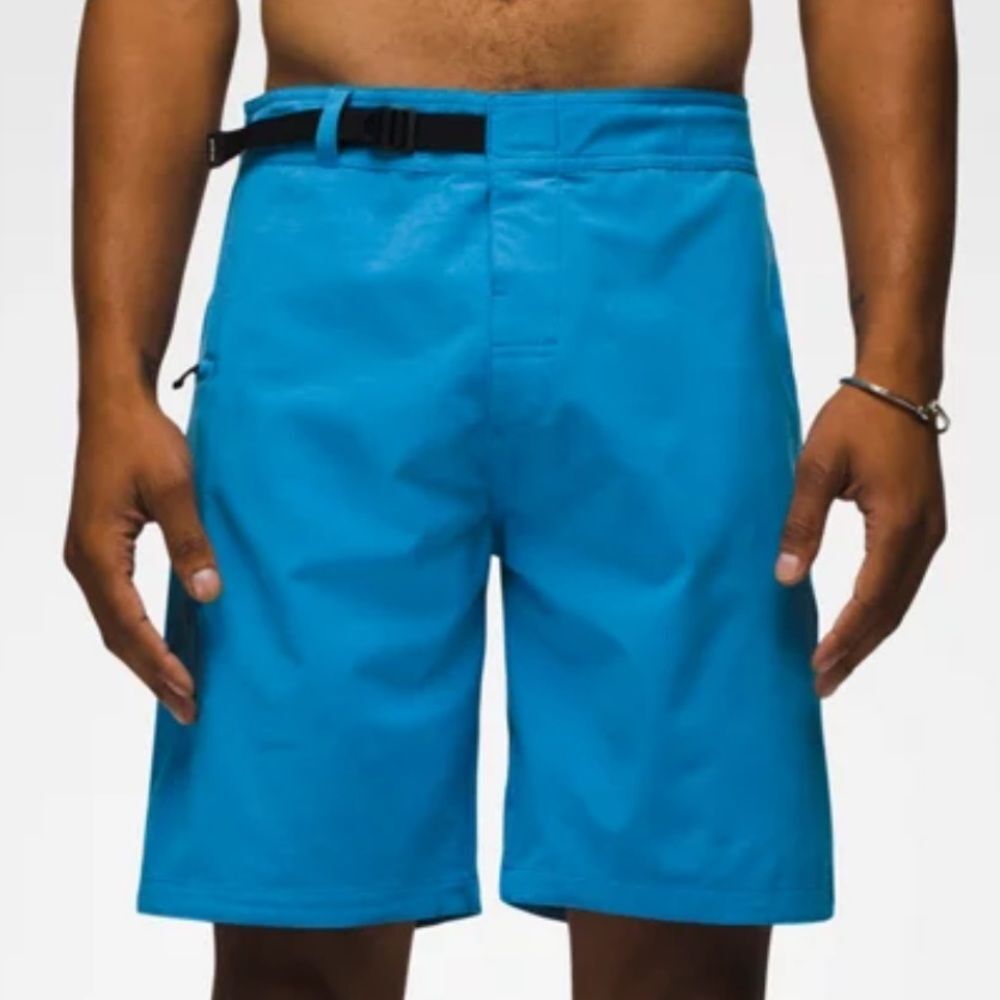 Prana Swim Mens 30 x 8" Rock Shock Boardshort Tide Pool Blue